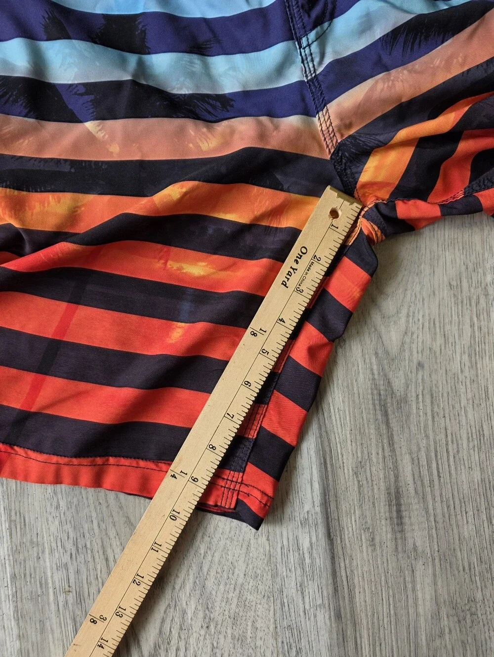 Speedo Men’s Large Multicolor Striped Swim Trunks